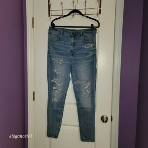 American Eagle Outfitters High Rise Light Blue Jeggings Sz: 18R